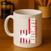 Teamster American Flag Funny Quotes Sayings Coffee Mug thumb 4