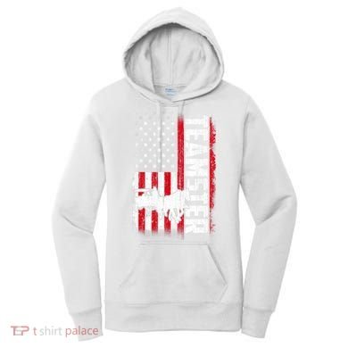 Teamster American Flag Funny Quotes Sayings Women's Hoodie