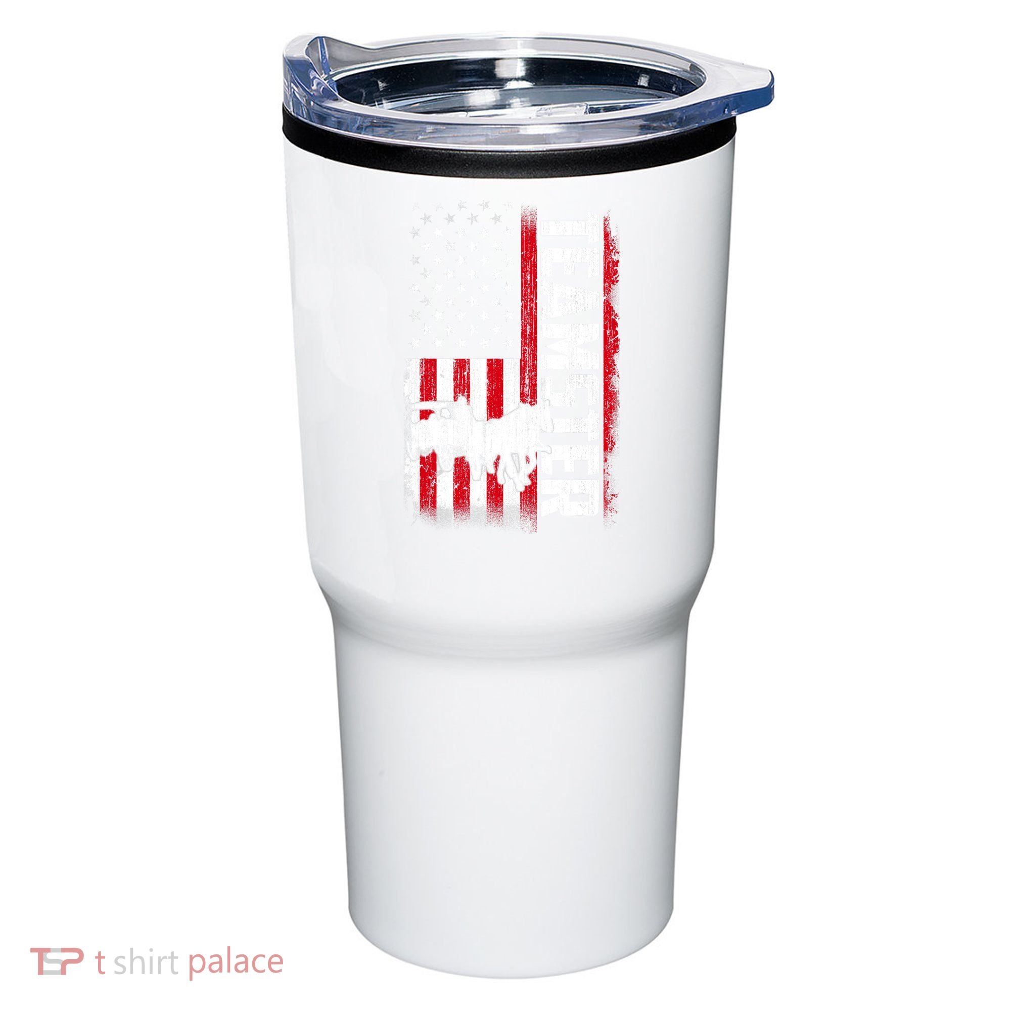 Teamster American Flag Funny Quotes Sayings Tumbler