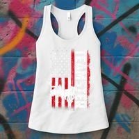 Teamster American Flag Funny Quotes Sayings Women's Tank Top thumb 3