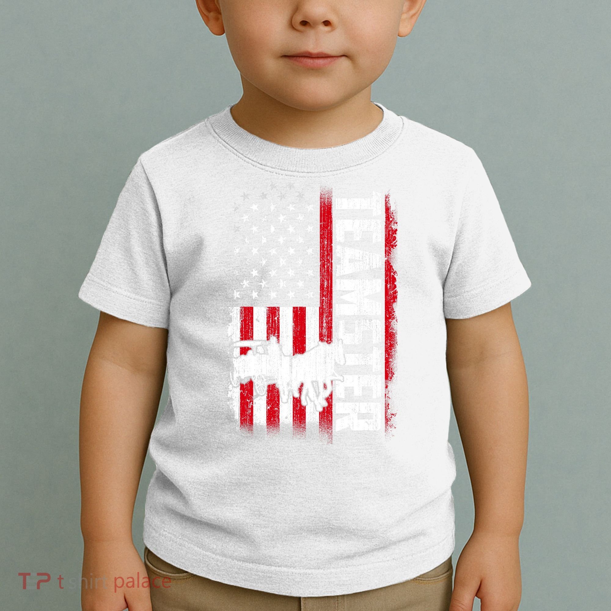 Teamster American Flag Funny Quotes Sayings Toddler T-Shirt