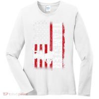 Teamster American Flag Funny Quotes Sayings Women's Long Sleeve Shirt thumb 0
