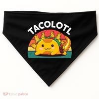 Taco Axolotl- Funny Taco Tuesday Mexican USA-Made Doggie Bandana thumb 0