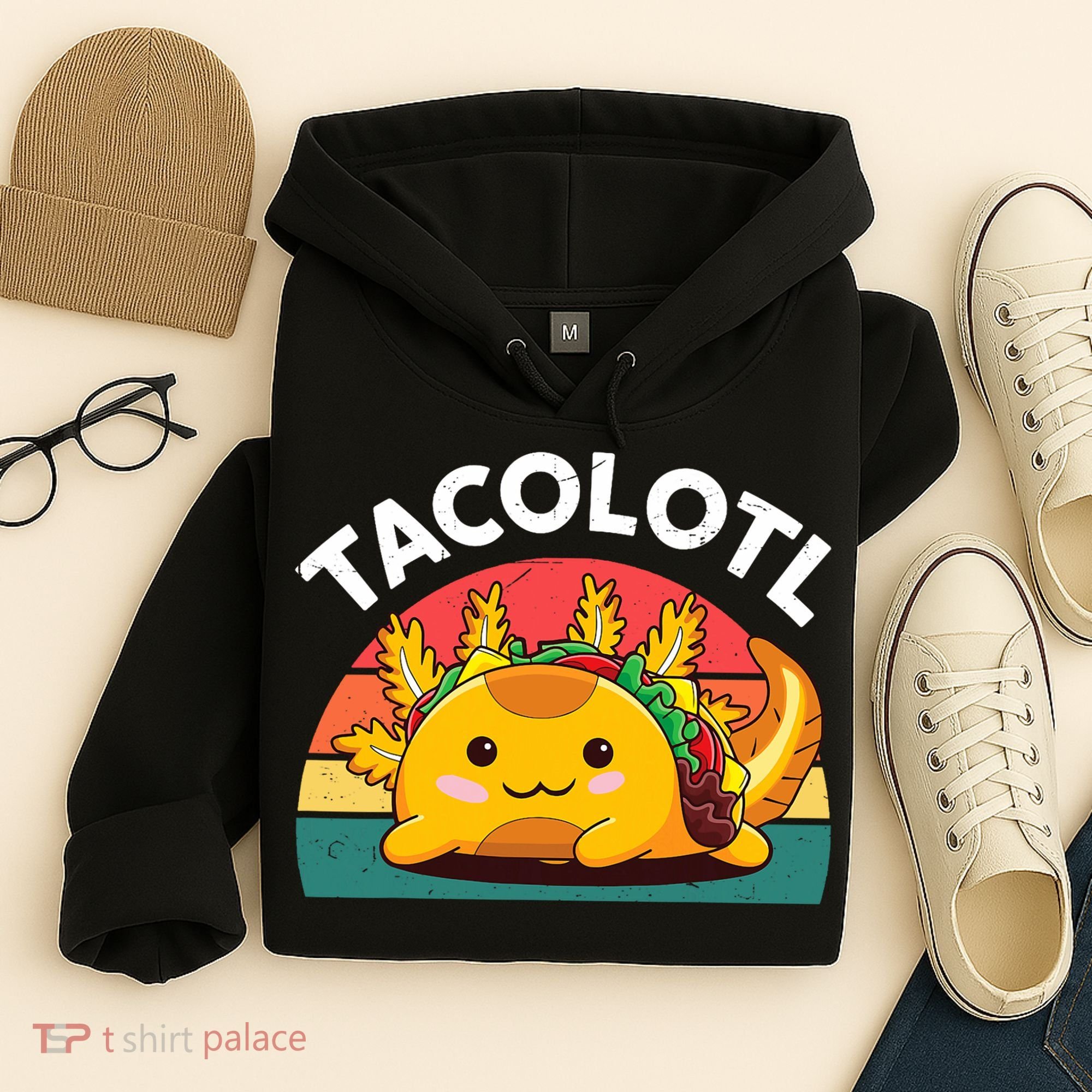 Taco Axolotl- Funny Taco Tuesday Mexican Hoodie