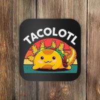 Taco Axolotl- Funny Taco Tuesday Mexican Coaster thumb 0