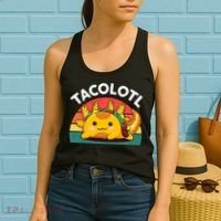 Taco Axolotl- Funny Taco Tuesday Mexican Women's Tank Top thumb 2