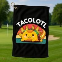 Taco Axolotl- Funny Taco Tuesday Mexican Golf Towel thumb 1