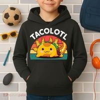 Taco Axolotl- Funny Taco Tuesday Mexican Kids Hoodie thumb 2