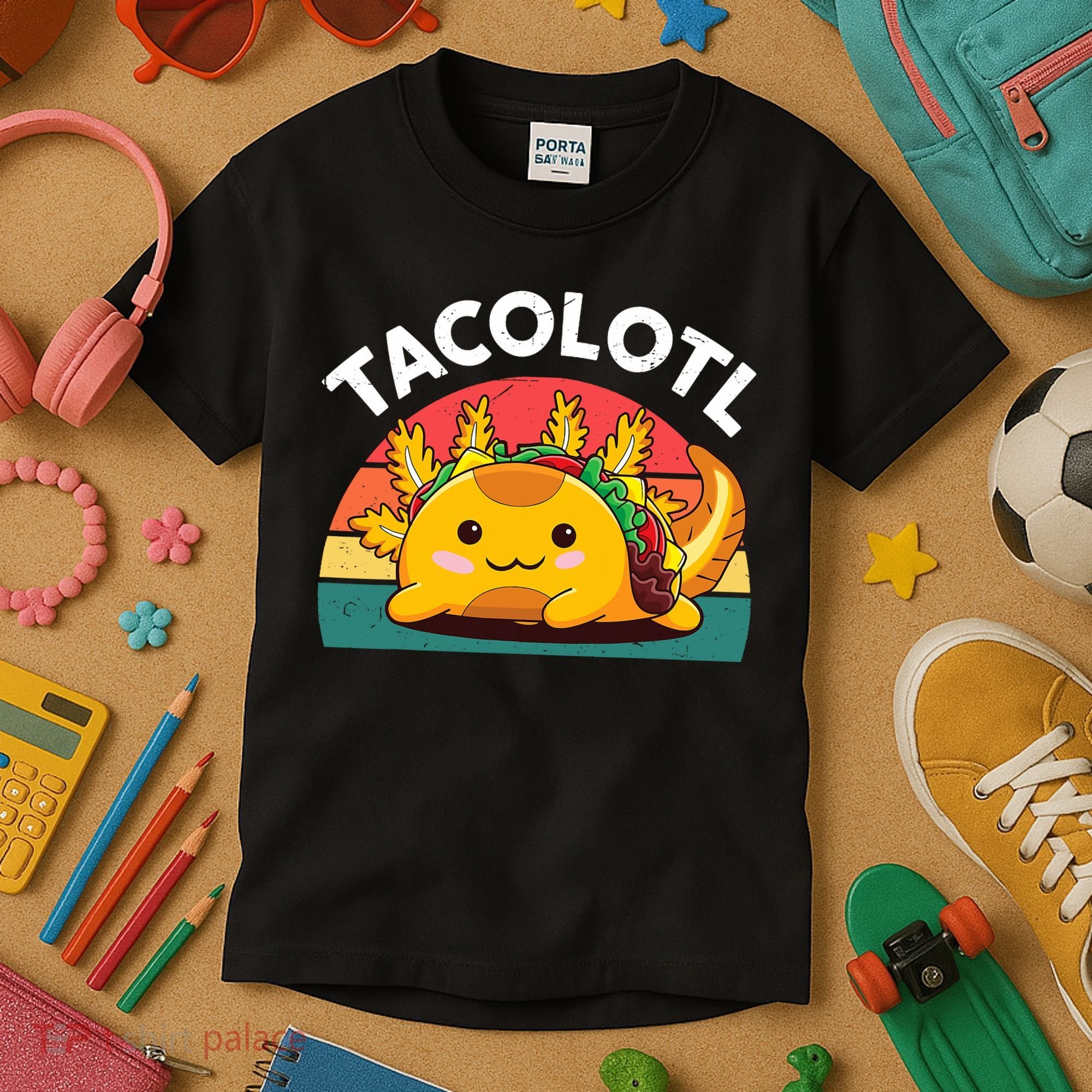 Taco Axolotl- Funny Taco Tuesday Mexican Kids T-Shirt