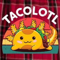 Taco Axolotl- Funny Taco Tuesday Mexican Men's Flannel Plaid Pajama Pants thumb 2