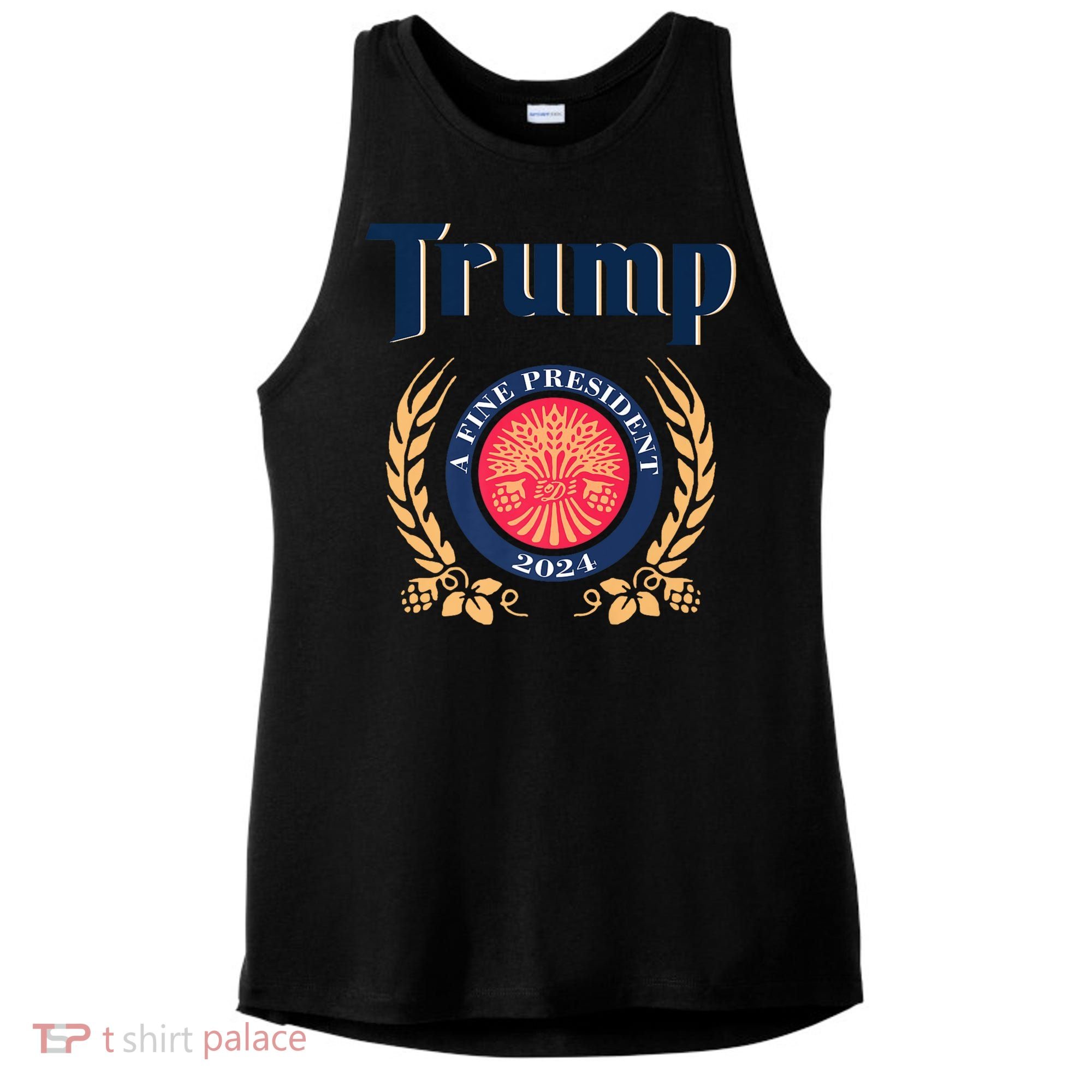 Trump A Fine President 2024 Ladies PosiCharge Tri-Blend Wicking Tank
