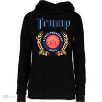 Trump A Fine President 2024 Womens Funnel Neck Pullover Hood thumb 0