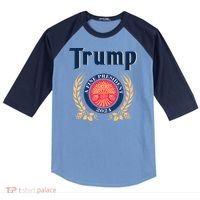 Trump A Fine President 2024 Raglan Baseball Sleeve Shirt thumb 0