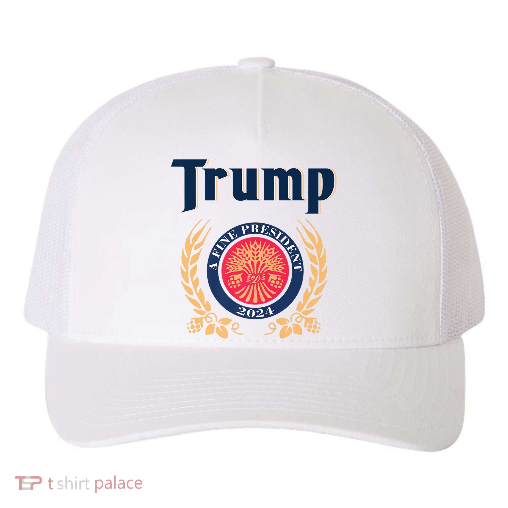 Trump A Fine President 2024 Yupoong Adult 5-Panel Trucker Hat