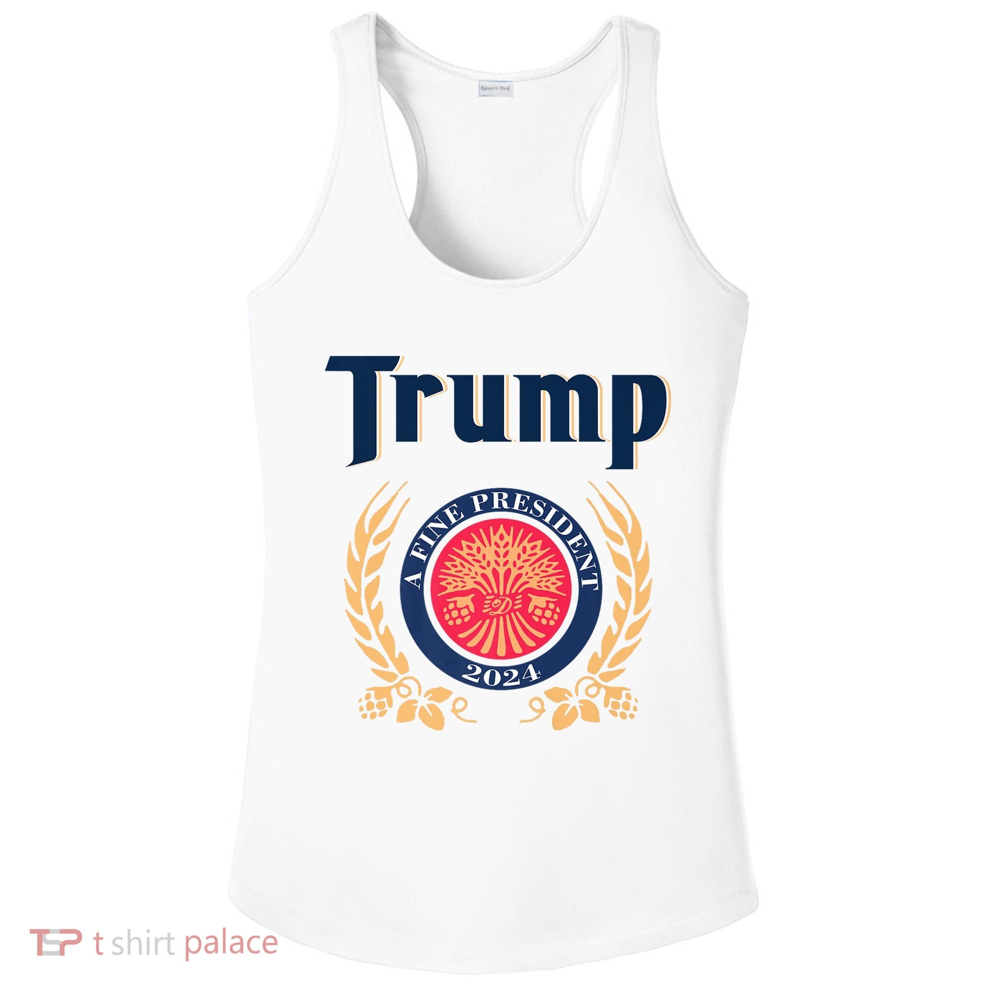 Trump A Fine President 2024 Ladies PosiCharge Competitor Racerback Tank