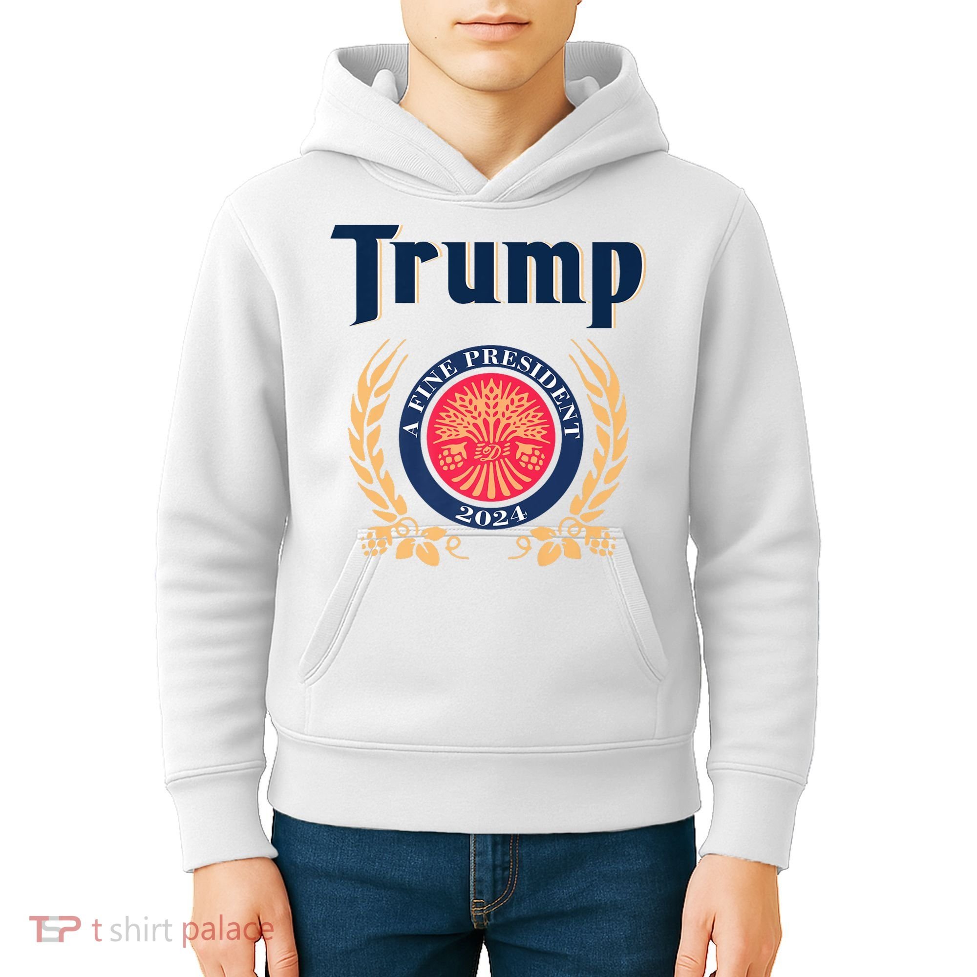 Trump A Fine President 2024 Kids Hoodie