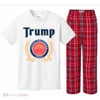 Trump A Fine President 2024 Kids Plaid Pajama Set thumb 0