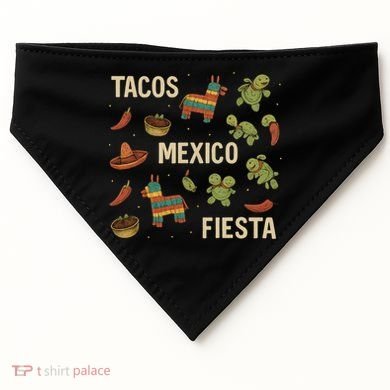 Tacos and Fiesta Celebration USA-Made Doggie Bandana