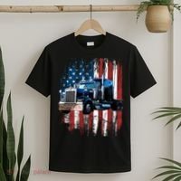 Trucker American Flag Truck Driver Hoodie Truck Driver Gift T-Shirt thumb 2