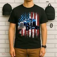 Trucker American Flag Truck Driver Hoodie Truck Driver Gift T-Shirt thumb 6