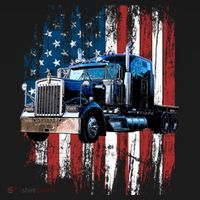 Trucker American Flag Truck Driver Hoodie Truck Driver Gift T-Shirt thumb 7