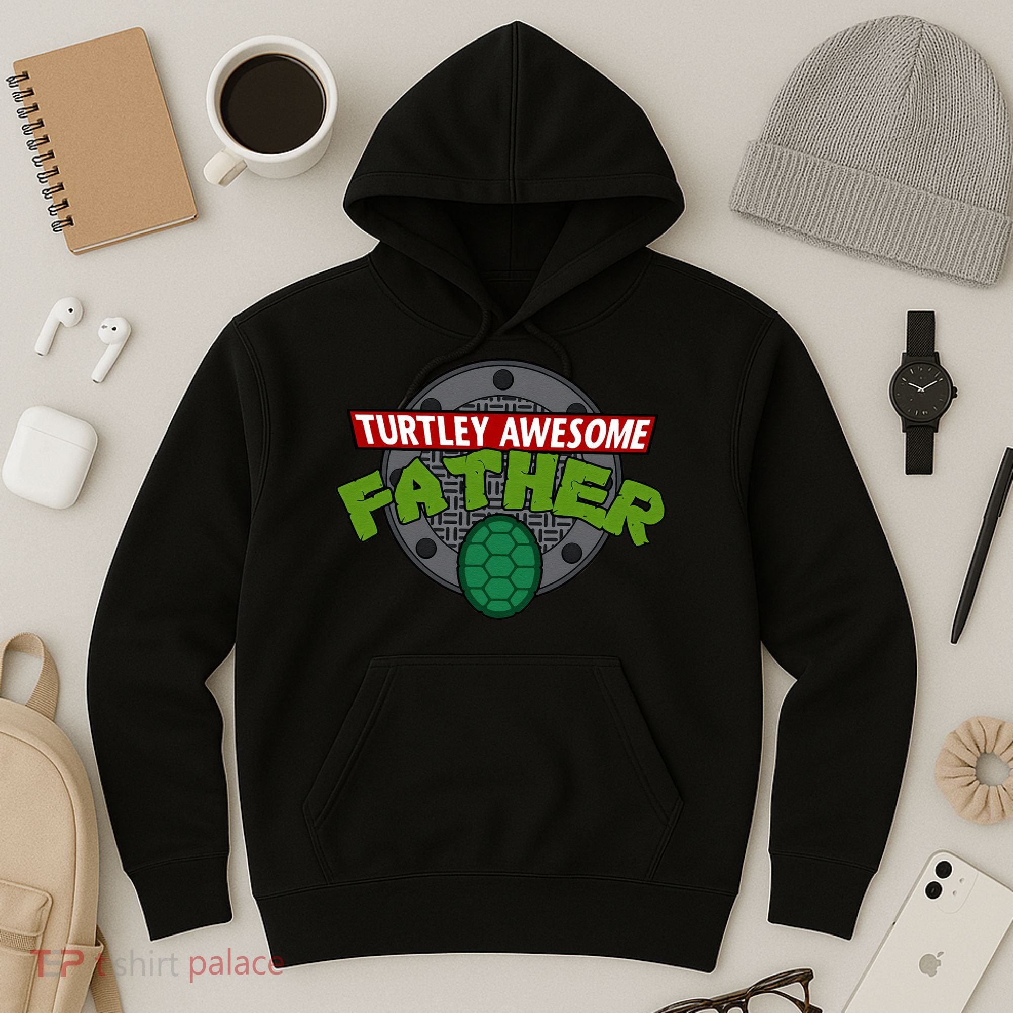 Turtley Awesome Father Awesome Fathers Day Hoodie