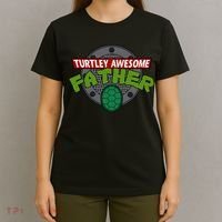 Turtley Awesome Father Awesome Fathers Day T-Shirt thumb 4