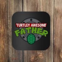 Turtley Awesome Father Awesome Fathers Day Coaster thumb 0