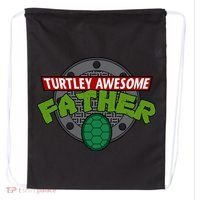 Turtley Awesome Father Awesome Fathers Day Drawstring Bag thumb 0