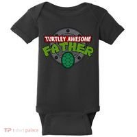 Turtley Awesome Father Awesome Fathers Day Baby Bodysuit thumb 0