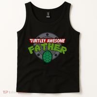 Turtley Awesome Father Awesome Fathers Day Tank Top thumb 2