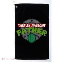 Turtley Awesome Father Awesome Fathers Day Golf Towel thumb 0