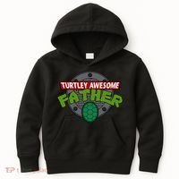 Turtley Awesome Father Awesome Fathers Day Kids Hoodie thumb 0