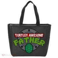 Turtley Awesome Father Awesome Fathers Day Tote Bag thumb 0