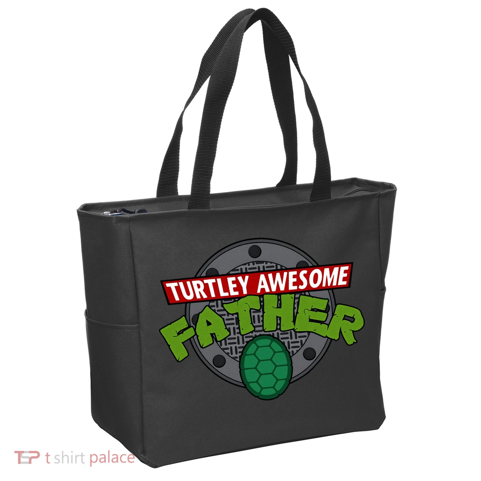 Turtley Awesome Father Awesome Fathers Day Tote Bag
