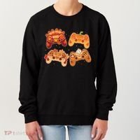 Thanksgiving Autumn Fall Video Game Controllers Women's Sweatshirt thumb 0