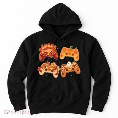 Thanksgiving Autumn Fall Video Game Controllers Hoodie