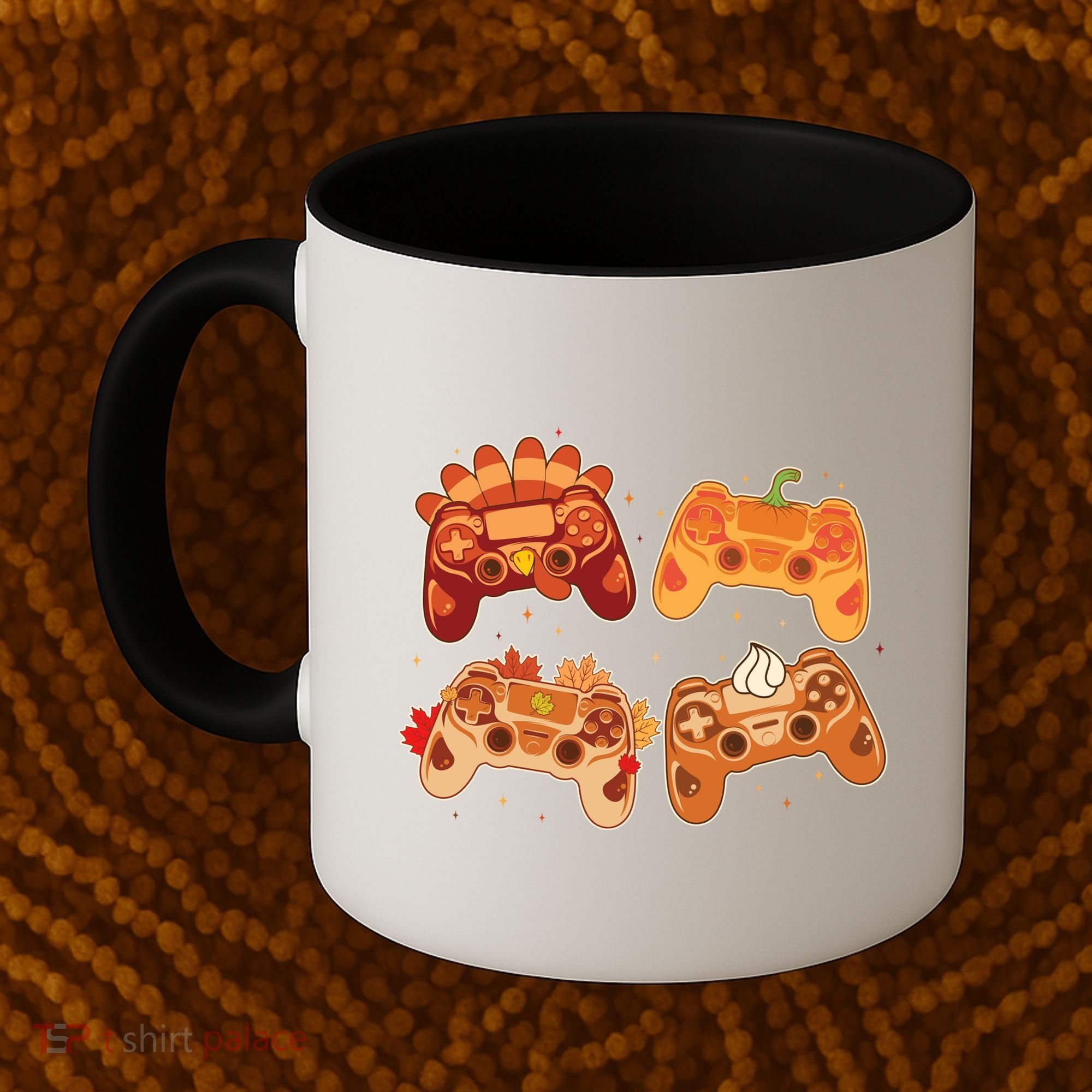 Thanksgiving Autumn Fall Video Game Controllers Coffee Mug