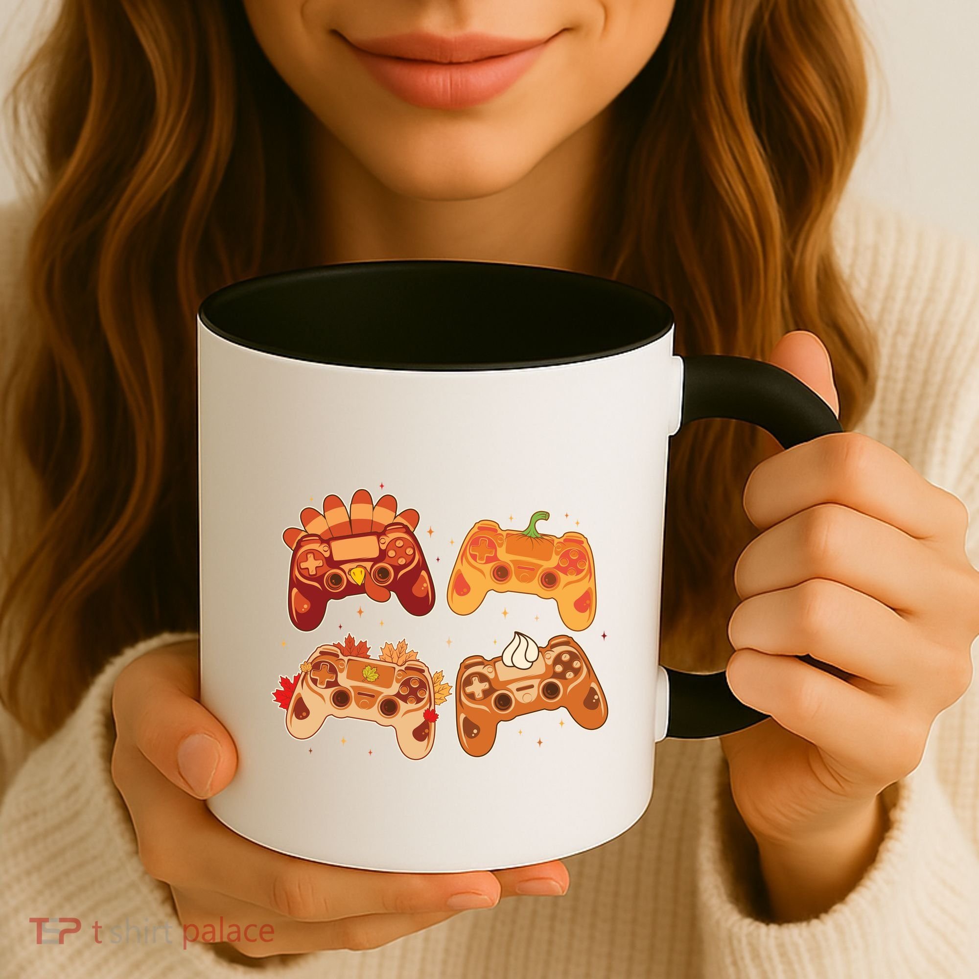 Thanksgiving Autumn Fall Video Game Controllers Coffee Mug