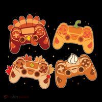 Thanksgiving Autumn Fall Video Game Controllers Coaster thumb 2