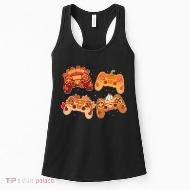 Thanksgiving Autumn Fall Video Game Controllers Women's Tank Top