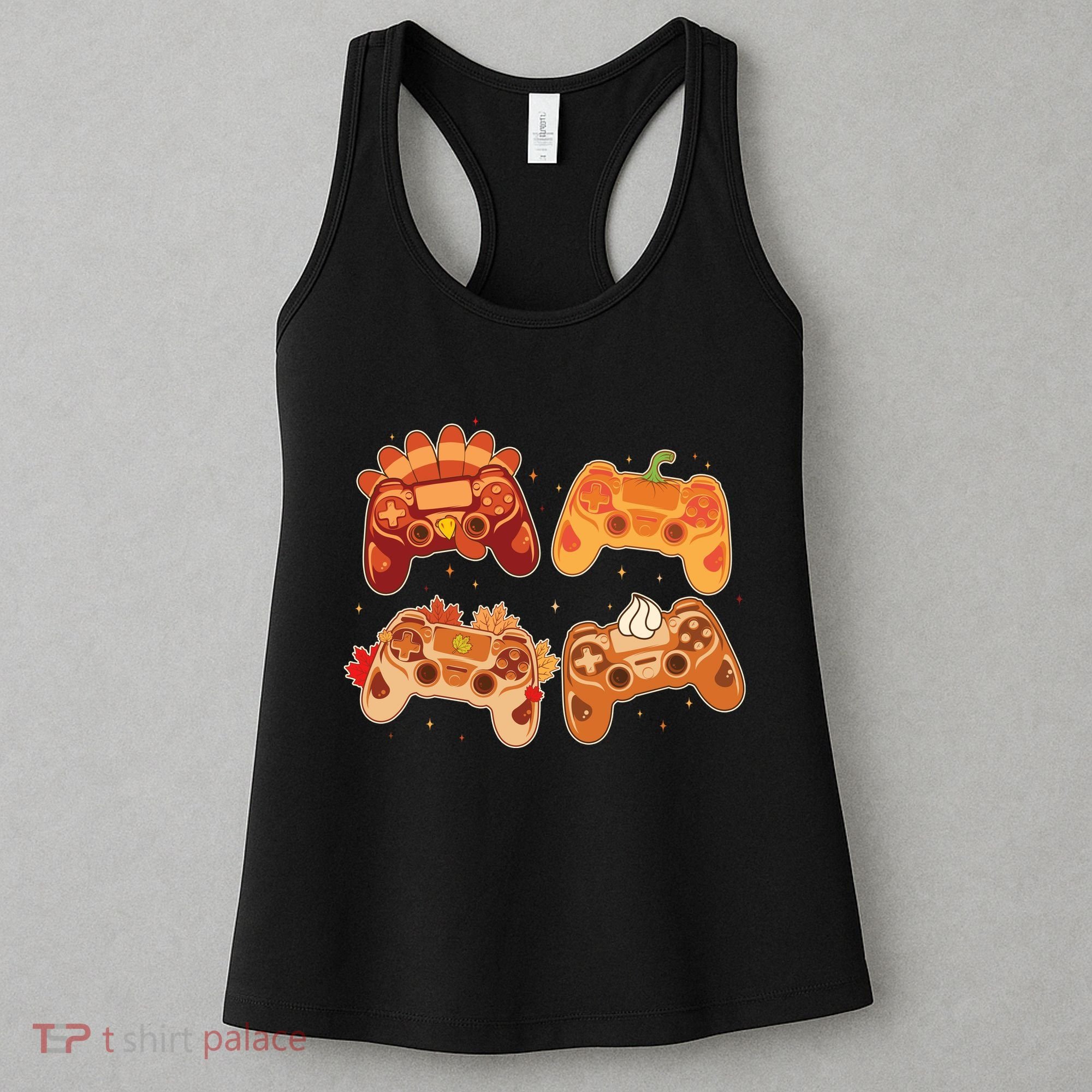 Thanksgiving Autumn Fall Video Game Controllers Women's Tank Top