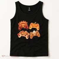 Thanksgiving Autumn Fall Video Game Controllers Tank Top thumb 2