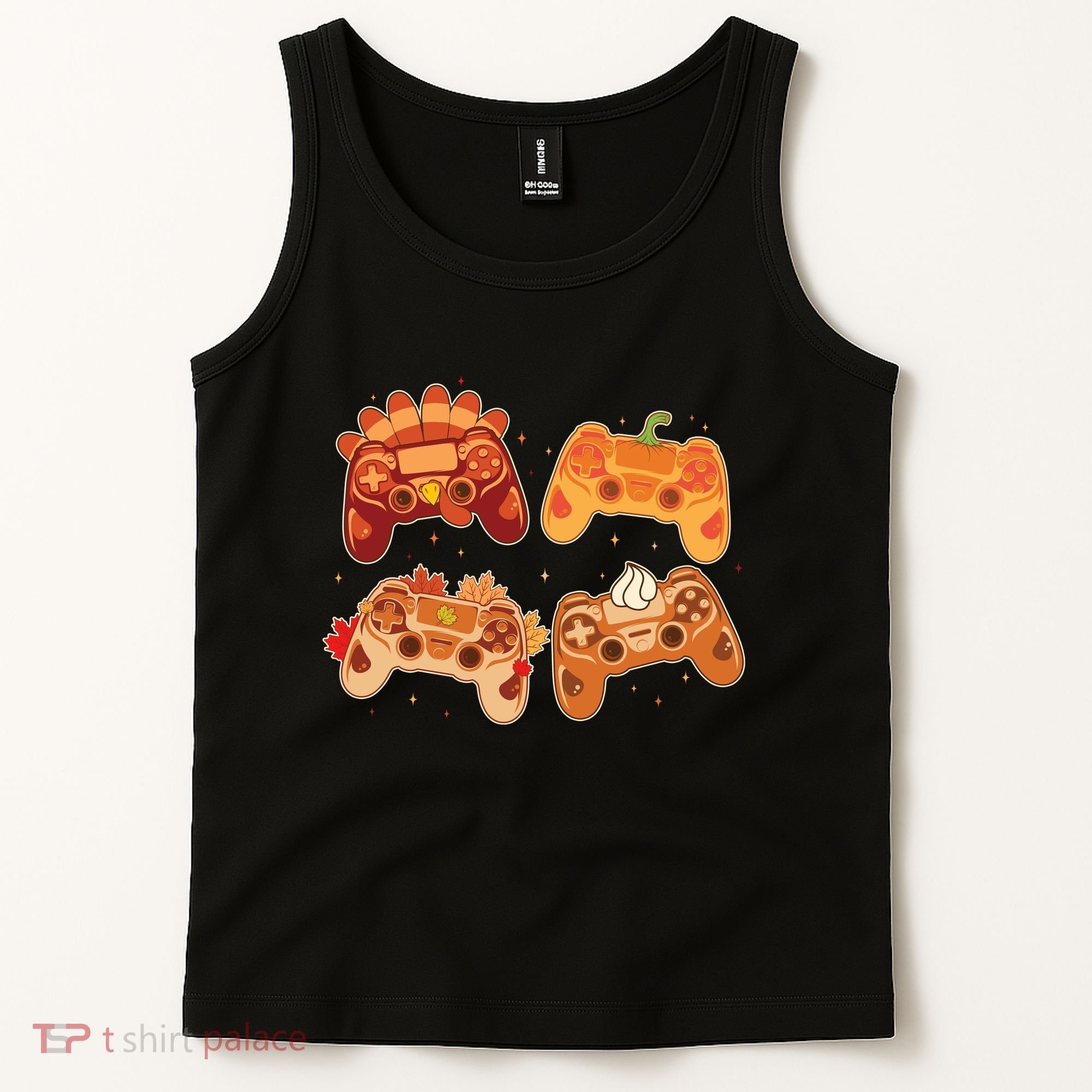 Thanksgiving Autumn Fall Video Game Controllers Tank Top