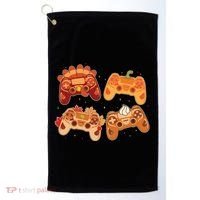 Thanksgiving Autumn Fall Video Game Controllers Golf Towel thumb 0