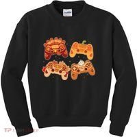 Thanksgiving Autumn Fall Video Game Controllers Kids Sweatshirt thumb 0