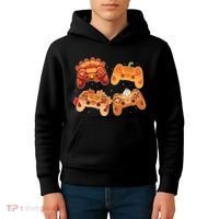 Thanksgiving Autumn Fall Video Game Controllers Kids Hoodie thumb 4