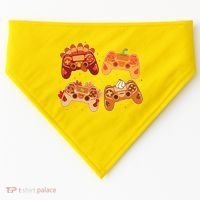 Thanksgiving Autumn Fall Video Game Controllers USA-Made Doggie Bandana thumb 0