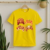Thanksgiving Autumn Fall Video Game Controllers T-Shirt thumb 2