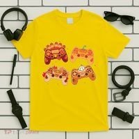 Thanksgiving Autumn Fall Video Game Controllers T-Shirt thumb 5
